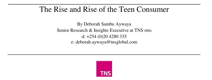 MSRA Presentation: The Rise and Rise of the Teen Consumer