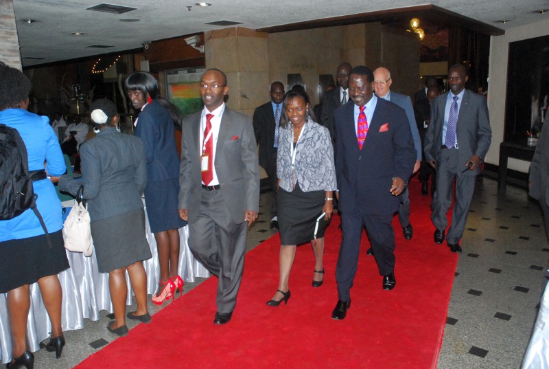 MSRA Conference 2012 - Hon Prime Minister Raila Odinga exits conference after his speech