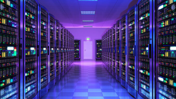 A modern server room datacenter