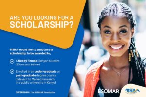 ESOMAR Foundation Scholarship - March 2022